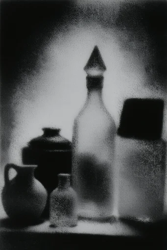 Atmospheric Monochrome Grain style reference image — high-contrast monochrome