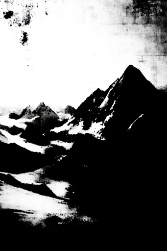 Gritty Monochromatic Zine style reference image — high-contrast monochrome