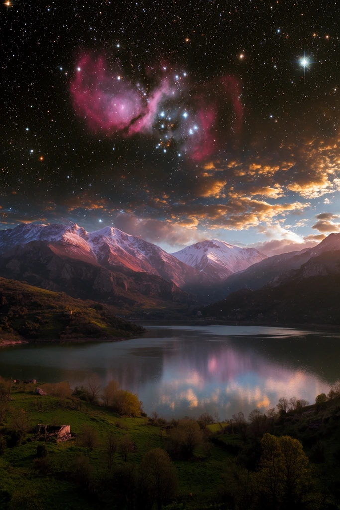 Ethereal Cosmic Luminescence style AI image example 2
