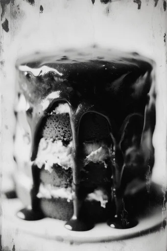 Raw Monochromatic Distorted Noir style reference image — digital glitch artifacts