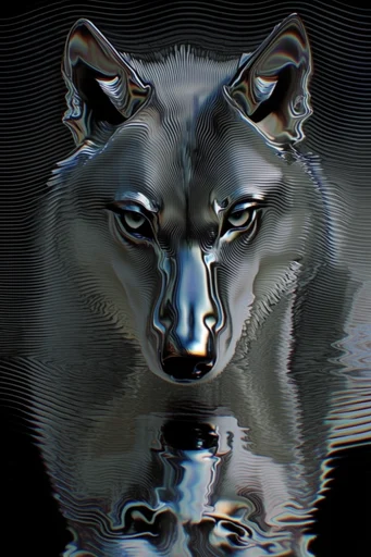 Corrupted Chrome Glitch style reference image — chromatic aberration