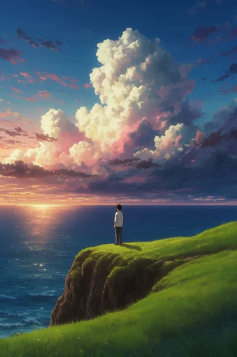 Luminous Anime Horizon moodboard — generate AI images in this style
