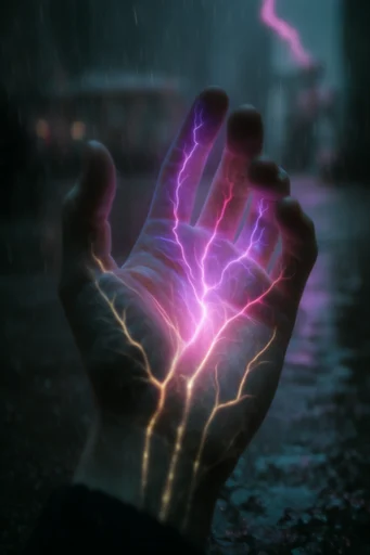 Cinematic Surreal Sci-Fi style reference image — glowing neon highlights