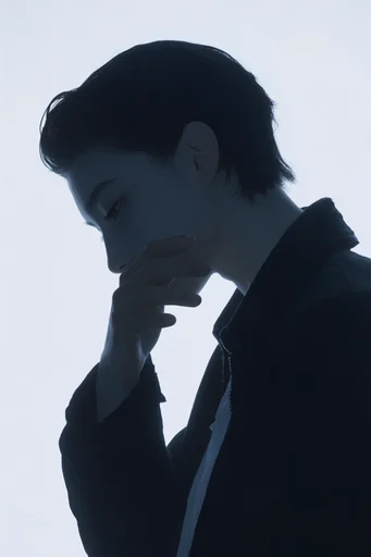 Stark Cyber Minimalist Noir style reference image — futuristic tailoring
