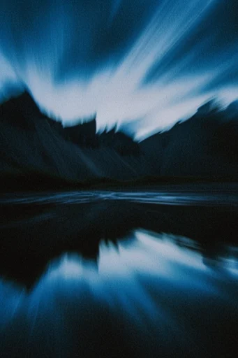 Nocturnal Spectral Blur style reference image — extreme film grain