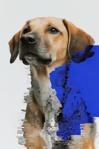 Digital Glitch Surrealism style reference image — organic and digital juxtaposition