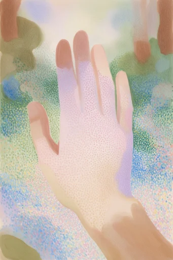 Ethereal Pastel Minimalism style reference image — tactile paper texture