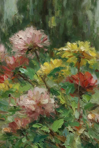 Luminous Impasto Impressionism style reference image — heavy visible brushstrokes