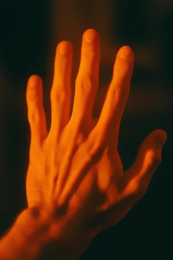 Cinematic Amber Nocturne style reference image — dramatic chiaroscuro lighting