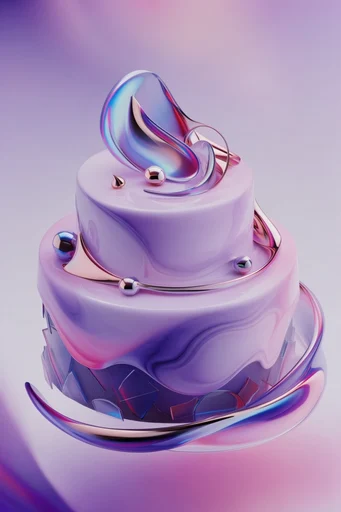 Iridescent Liquid Futurism style reference image — futuristic metallic textures