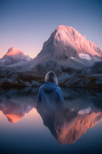 Ethereal Alpine Stillness moodboard — generate AI images in this style