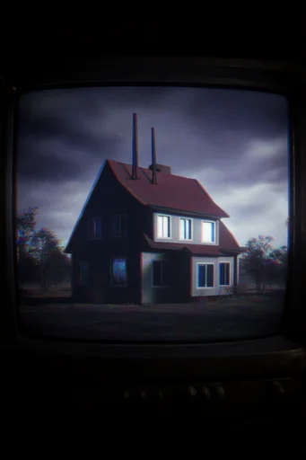 Analog CRT Glitchcore style reference image — visible scanlines