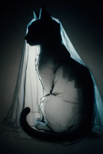Sacred Gothic Noir style reference image — dramatic rim light