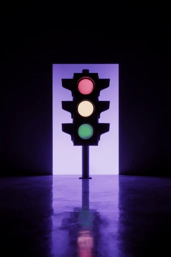 Monolithic Neon Minimalism style reference image — scale contrast