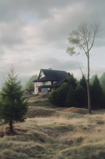 Surreal Pastoral Minimalism style reference image — overcast diffused lighting