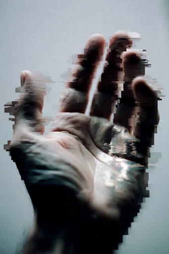 Prismatic Digital Fragmentation style reference image — digital glitch distortion