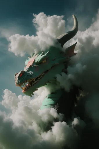 Ethereal Cloud Surrealism style reference image — dynamic perspective