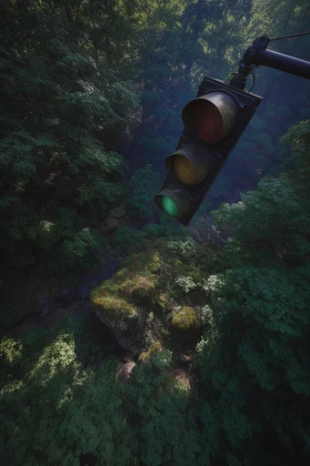 Ethereal Verdant Perspectives style reference image — lush forest canopy