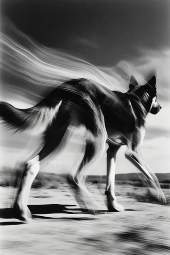 Spectral Kinetic Monochrome style AI image example 3