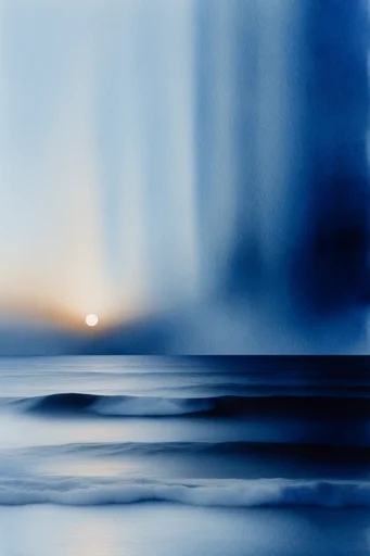 Ethereal Cobalt Minimalism style reference image — atmospheric gradients