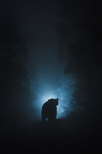 Cinematic Cyan Noir style AI image example 3