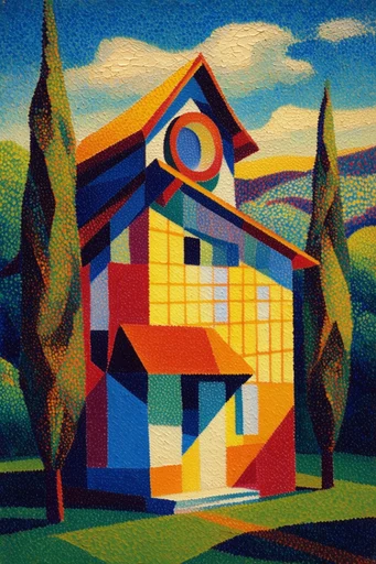 Geometric Modernist Synthesis style reference image — cubist fragmentation