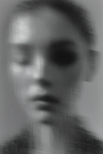 Spectral Monochrome Etherealism style reference image — charcoal texture