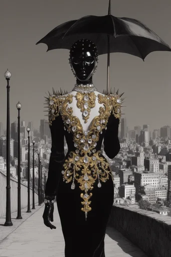 Baroque Cybernetic Opulence style reference image — baroque futurism