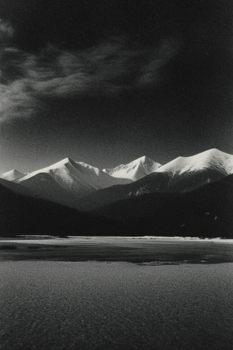 Cinematic Monochrome Noir style reference image — liminal space