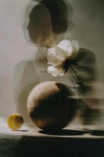 Ethereal Fragmented Melancholy style reference image — motion blur