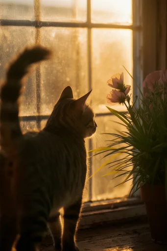 Ethereal Amber Nostalgia style reference image — cinematic rim lighting