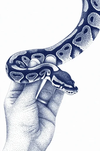 Monochrome Stipple Noir style reference image — high-contrast monochrome