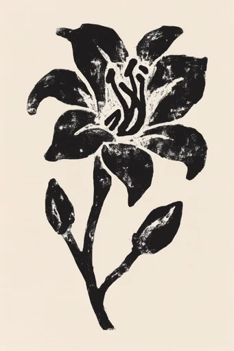 Textured Monochromatic Printmaking style reference image — organic imperfections