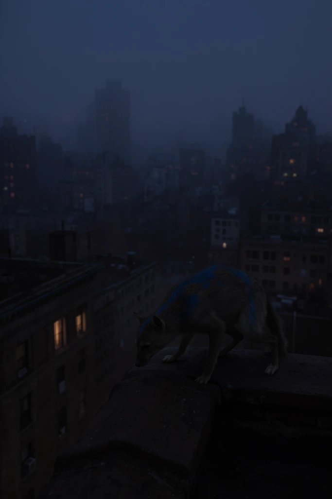 Melancholic Cybernetic Nocturne style AI image example 3