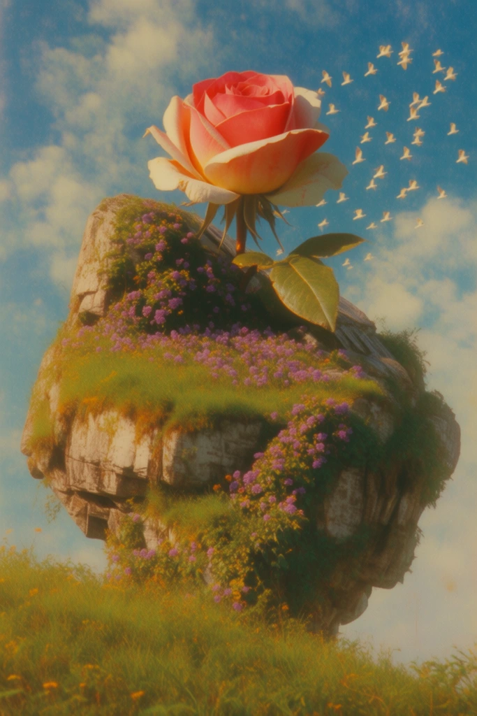 Overgrown Analog Surrealism style AI image example 2