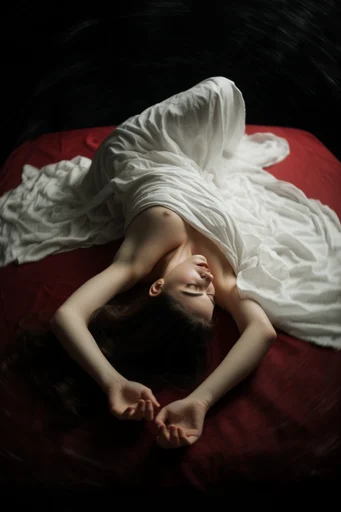 Luminous Dark Ritualism style reference image — fluid organic movement