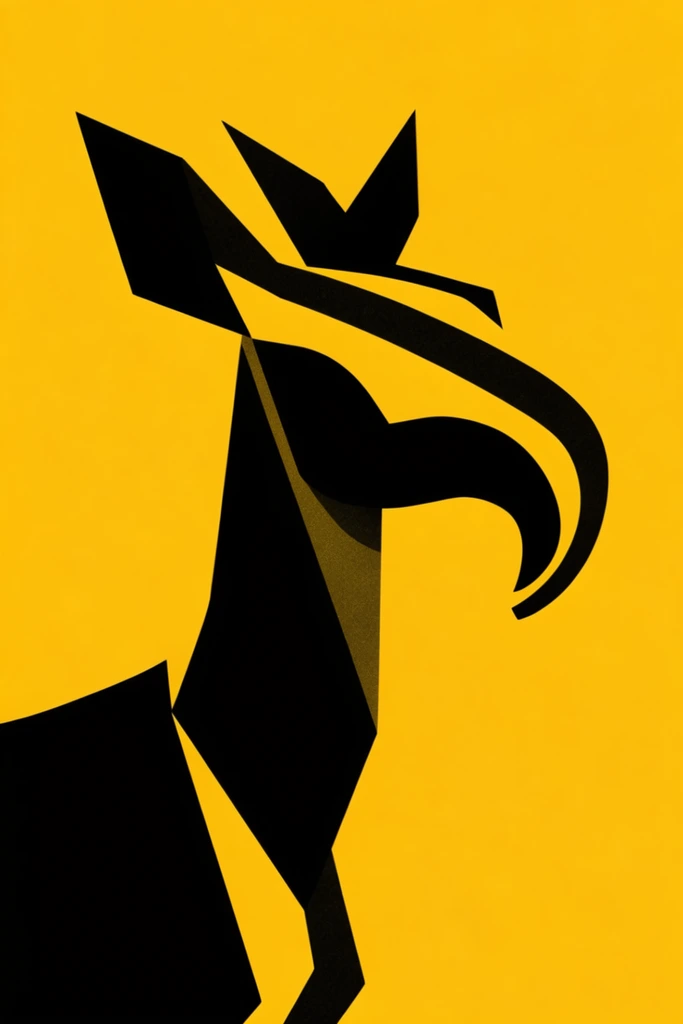 Amber Noir Graphicism style AI image example 3