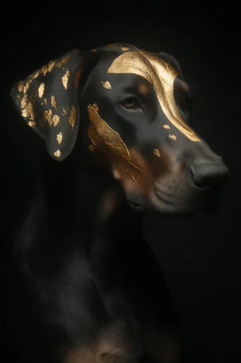 Gilded Chiaroscuro Impasto style reference image — sculptural makeup
