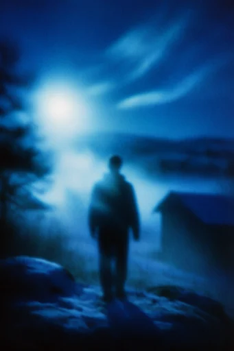 Ethereal Nocturnal Cyan style reference image — spectral silhouette