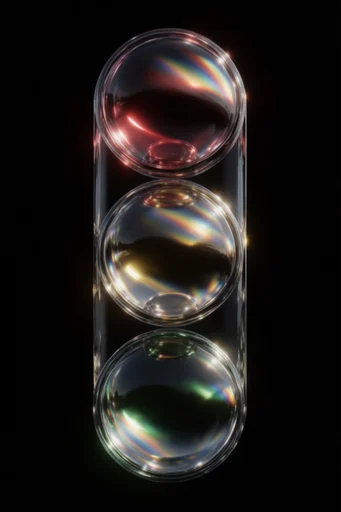Prismatic Void Luminism style reference image — prismatic glass refraction