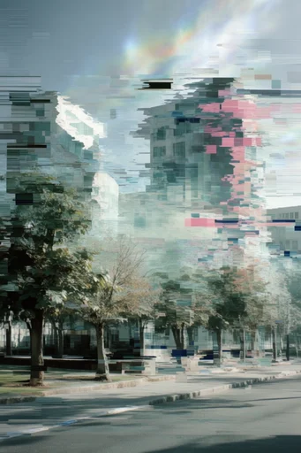 Prismatic Digital Fragmentation style reference image — pixel sorting