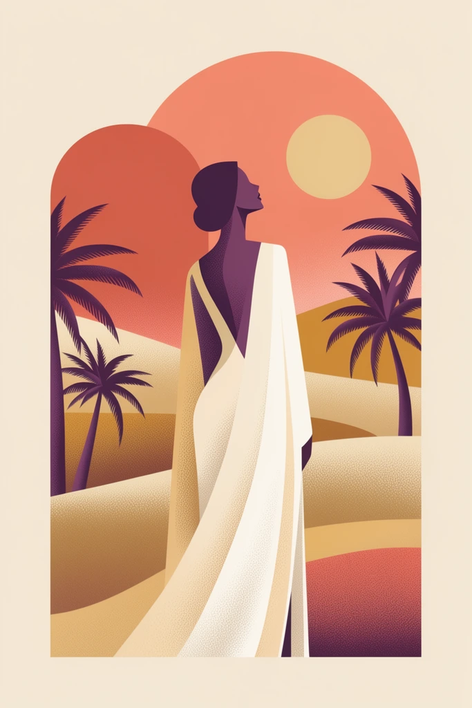 Textured Minimalist Pop style AI image example 2