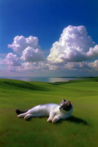 Ethereal Pastoral Dreamcore style reference image — surreal pastoral landscape