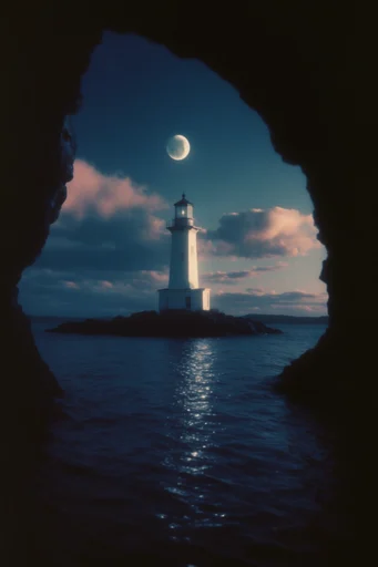 Luminous Nocturnal Melancholy style reference image — ethereal rim lighting