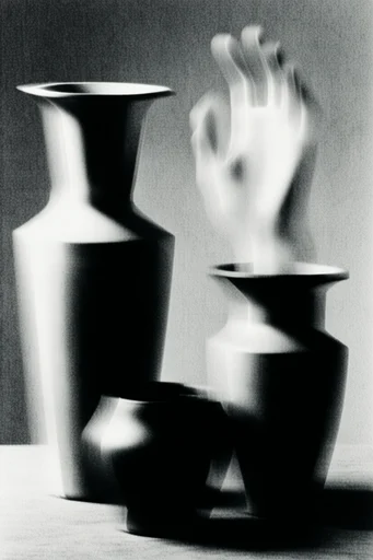 Ethereal Noir Grain style reference image — high-contrast monochrome