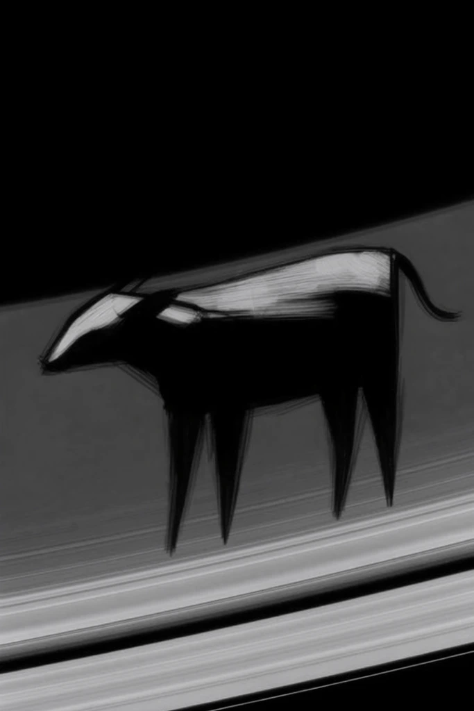 Monochrome Algorithmic Void style AI image example 3