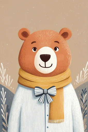 Nostalgic Folk Storybook style reference image — whimsical character design