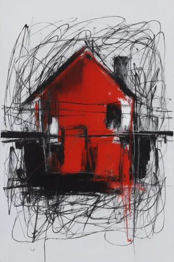 Raw Crimson Expressionism style AI image example 4