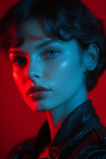 Electric Noir Futurism style reference image — saturated electric color palette