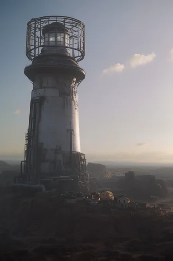 Monolithic Industrial Futurism style reference image — cinematic matte painting